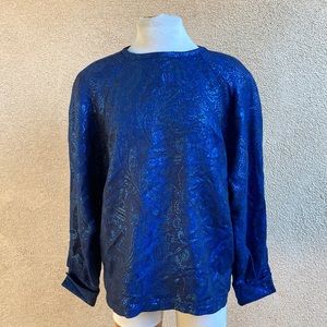 Silk & Wool Made in Italy Metalic Thread Top